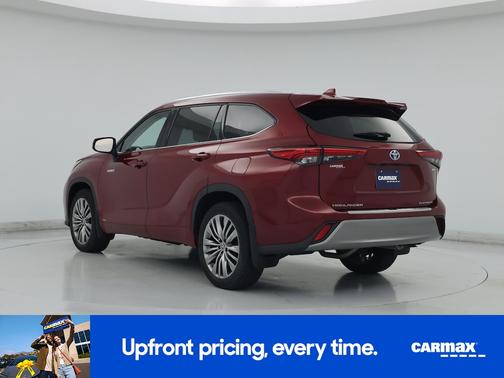 Red 2021 Toyota Highlander Hybrid Platinum