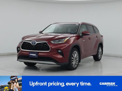 Red 2021 Toyota Highlander Hybrid Platinum