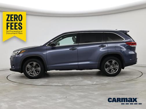 Blue 2019 Toyota Highlander Limited Platinum
