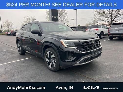 Black 2024 Volkswagen Atlas Cross Sport 2.0T SE w/Technology 4MOTION