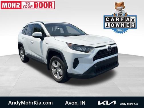 Super White 2021 Toyota RAV4 Hybrid LE