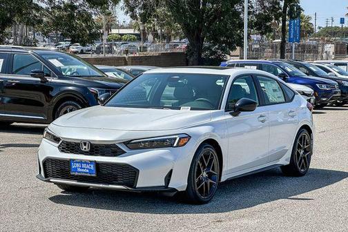 Platinum White Pearl 2026 Honda Civic Hybrid Sport