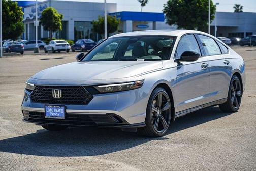 Solar Silver Metallic 2026 Honda Accord Hybrid Sport-L