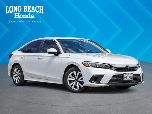 Platinum White Pearl 2023 Honda Civic LX