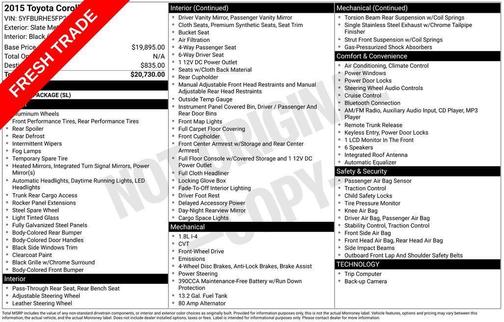 2015 Toyota Corolla LE Plus