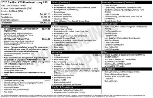 2020 Cadillac XT5 Premium Luxury