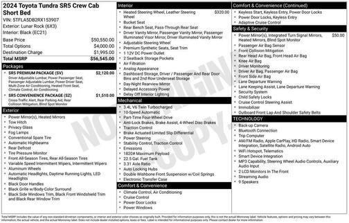 Lunar Rock 2024 Toyota Tundra SR5