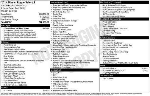 2014 Nissan Rogue Select S