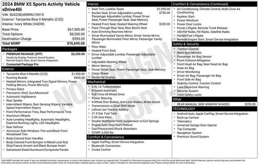2024 BMW X5 xDrive40i