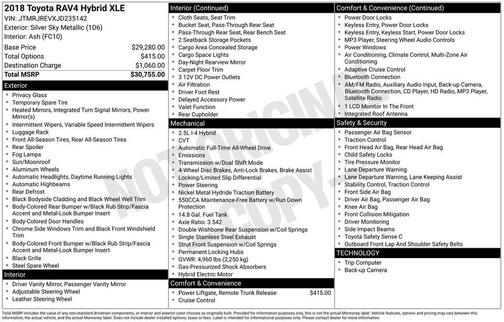 2018 Toyota RAV4 Hybrid XLE