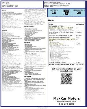 2022 Dodge Durango SXT AWD