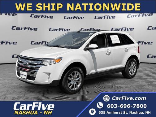 White Platinum Metallic Tri-Coat 2014 Ford Edge Limited