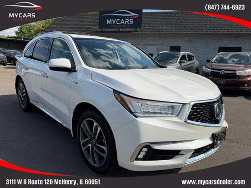 Platinum White Pearl 2020 Acura MDX Sport Hybrid Advance Package