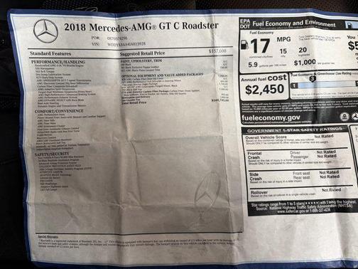 2018 Mercedes-Benz AMG GT C