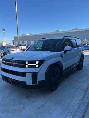 Serenity White 2026 Hyundai SANTA FE HEV Calligraphy