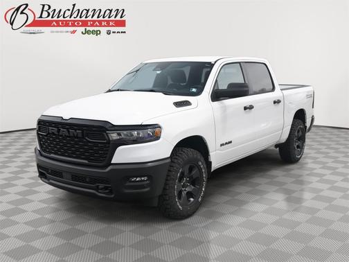 Bright White Clearcoat 2026 RAM 1500 Warlock Crew Cab 4x4 5'7' Box