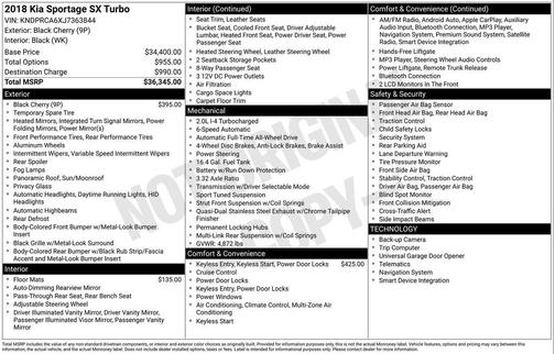 2018 Kia Sportage SX Turbo