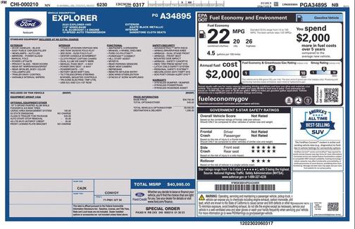 Agate Black Metallic 2023 Ford Explorer Base