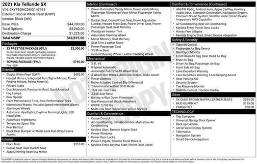 2021 Kia Telluride SX