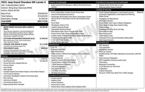 Sting-Gray Clearcoat 2022 Jeep Grand Cherokee Laredo