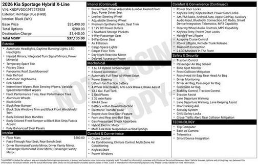 2026 Kia Sportage Hybrid EX