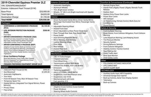 Iridescent Pearl Tricoat 2019 Chevrolet Equinox Premier w/2LZ