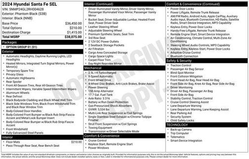 2024 Hyundai SANTA FE SEL 2.4