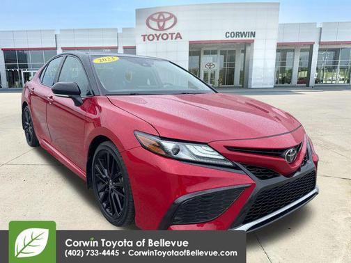Supersonic Red/Midnight Black Metallic 2023 Toyota Camry XSE