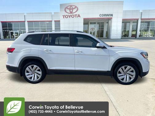 Pure White 2021 Volkswagen Atlas 3.6L SEL
