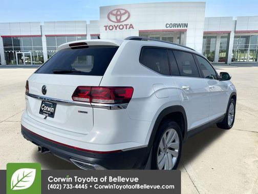 Pure White 2021 Volkswagen Atlas 3.6L SEL