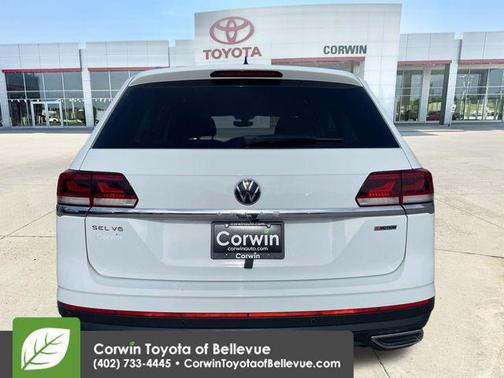 Pure White 2021 Volkswagen Atlas 3.6L SEL