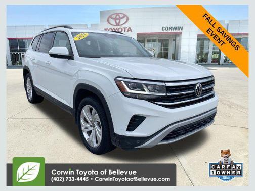 Pure White 2023 Volkswagen Atlas 3.6L SE w/Technology