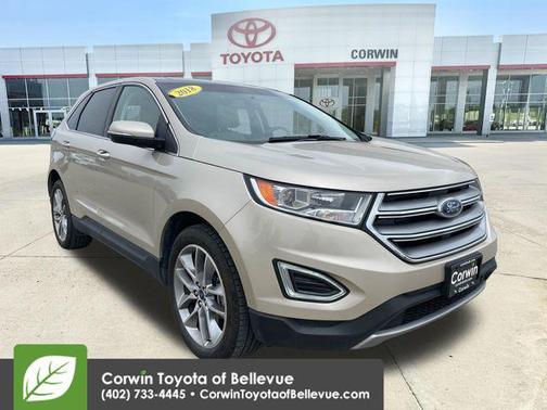 White Gold Metallic 2018 Ford Edge Titanium