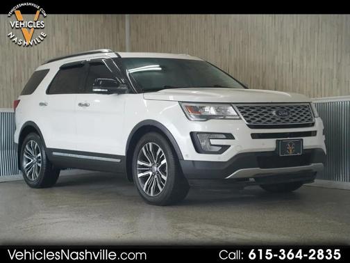 White Platinum Metallic Tri-Coat 2016 Ford Explorer Platinum