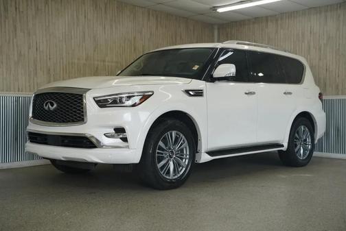 Moonstone White 2022 INFINITI QX80 Luxe