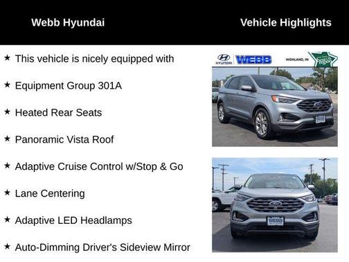 Silver Metallic 2020 Ford Edge Titanium