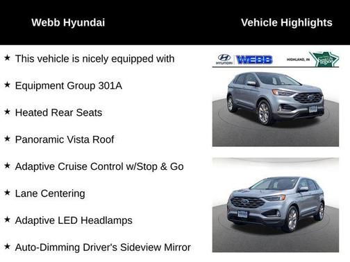 Silver Metallic 2020 Ford Edge Titanium