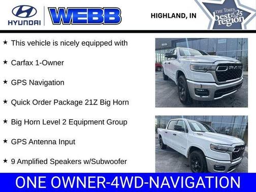 Bright White Clearcoat 2025 RAM 1500 Big Horn/Lone Star