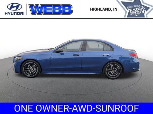 Blue 2023 Mercedes-Benz C-Class C 300 4MATIC