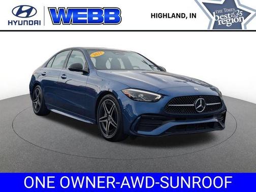 Blue 2023 Mercedes-Benz C-Class C 300 4MATIC