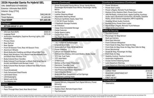 2026 Hyundai SANTA FE HEV SEL