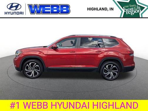 Aurora Red Metallic 2022 Volkswagen Atlas 2.0T SEL