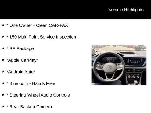 Deep Black Pearl 2024 Volkswagen Taos 1.5T SE