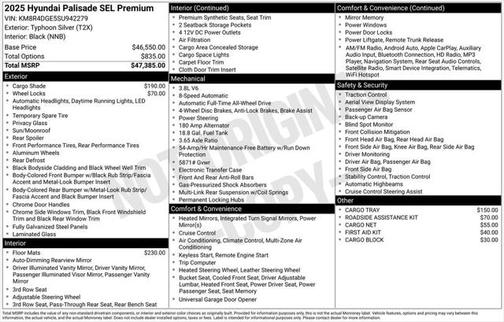 2025 Hyundai PALISADE SEL Premium