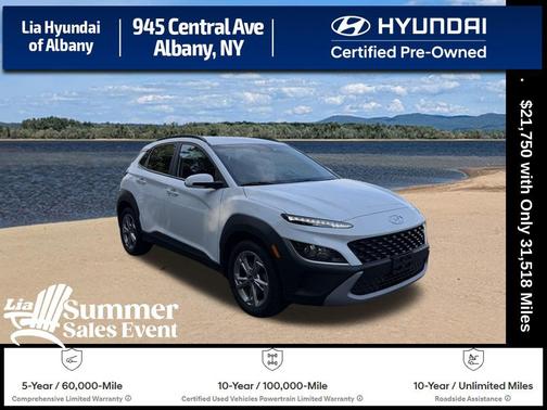 Lunar White 2023 Hyundai KONA SEL