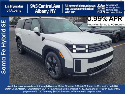 Serenity White 2026 Hyundai SANTA FE SE