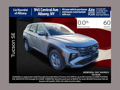 Shimmering Silver 2026 Hyundai TUCSON SE