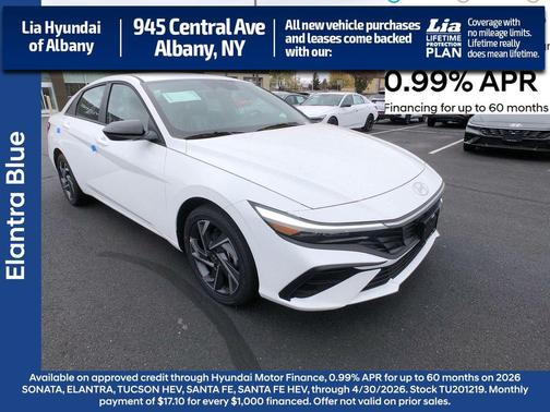 Serenity White 2026 Hyundai ELANTRA HEV Blue