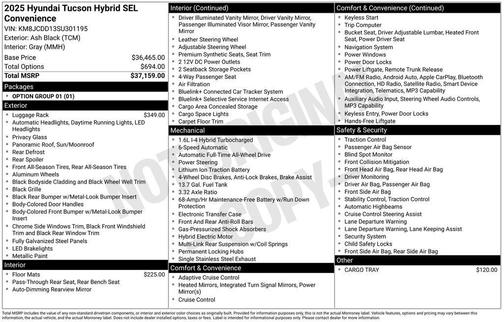 2025 Hyundai TUCSON Hybrid SEL Convenience