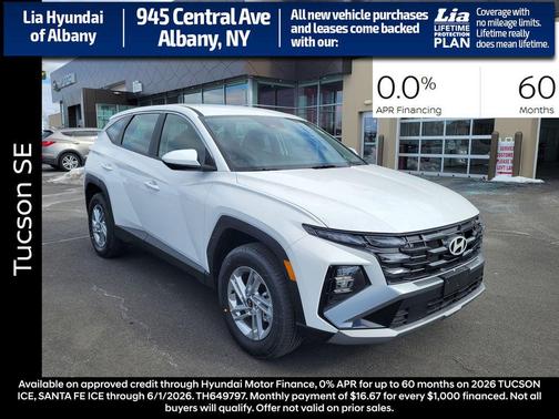 Serenity White Pearl 2026 Hyundai TUCSON SE